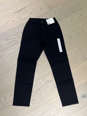 KID'S Uniqlo Black Elastic-Waist Pants
